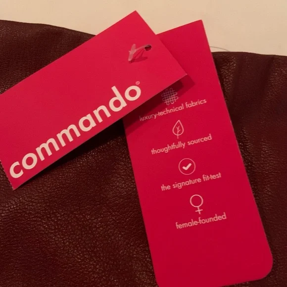 Commando Faux Leather Garnet Midi Skirt SK06 Control Waistband Size Large NWT - Picture 7 of 10